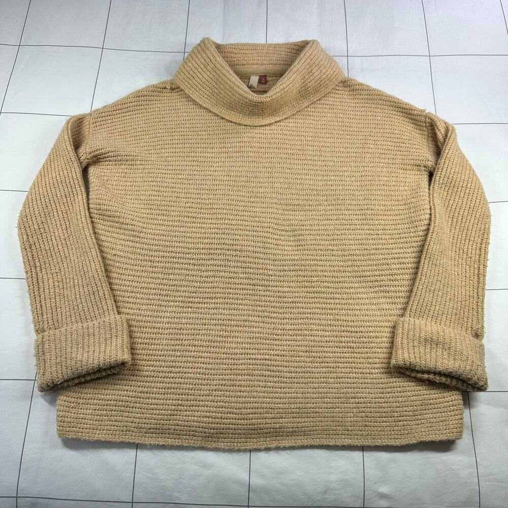 Anthropologie Pilcro Sweater Womens XS Tan Cowl Neck Pullover Oversized Boho - Picture 2 of 8
